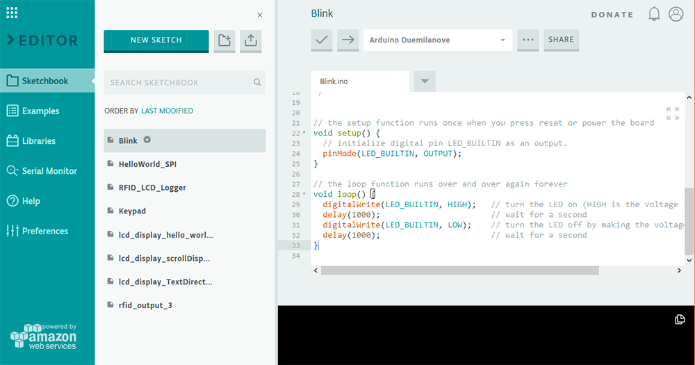 Arduino Programmierung im Webbrowser mit dem Arduino Web Editor